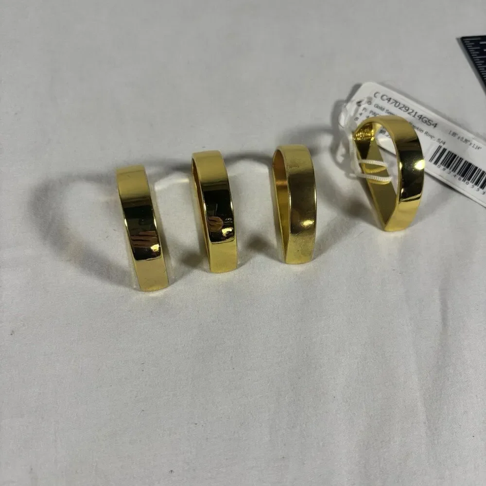 C&F Home Gold Semicircle Napkin Rings Set of 4